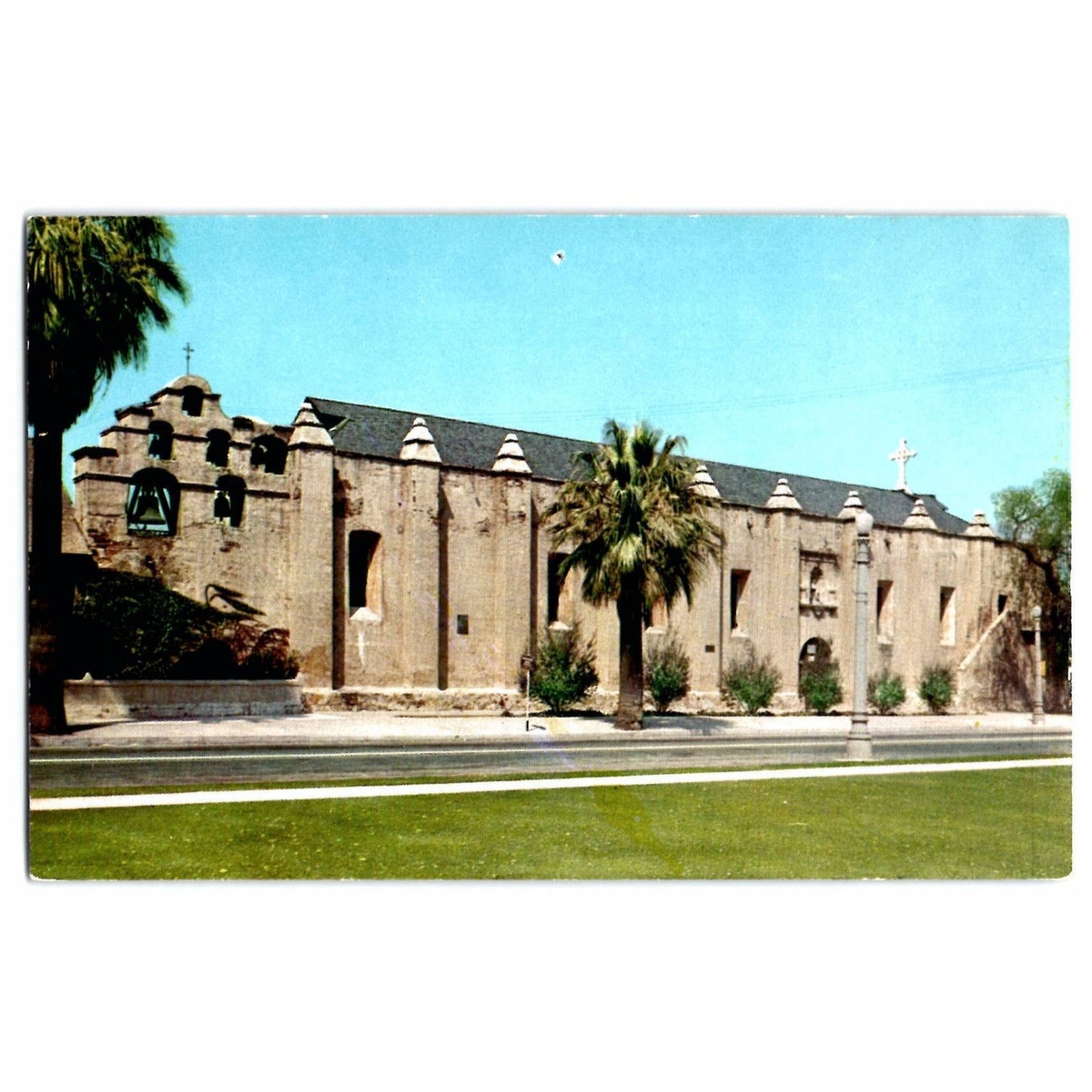 San Gabriel CA California Mission Chrome Postcard Unused