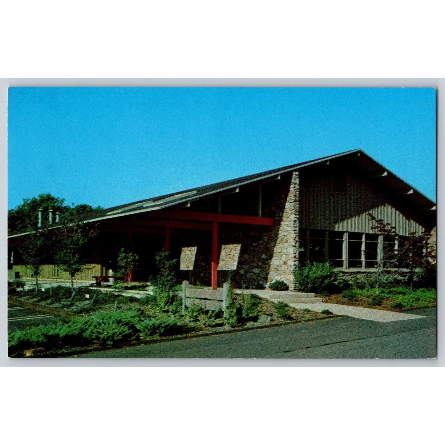 Black Mountain NC North Carolina Public Library Chrome Postcard Unused