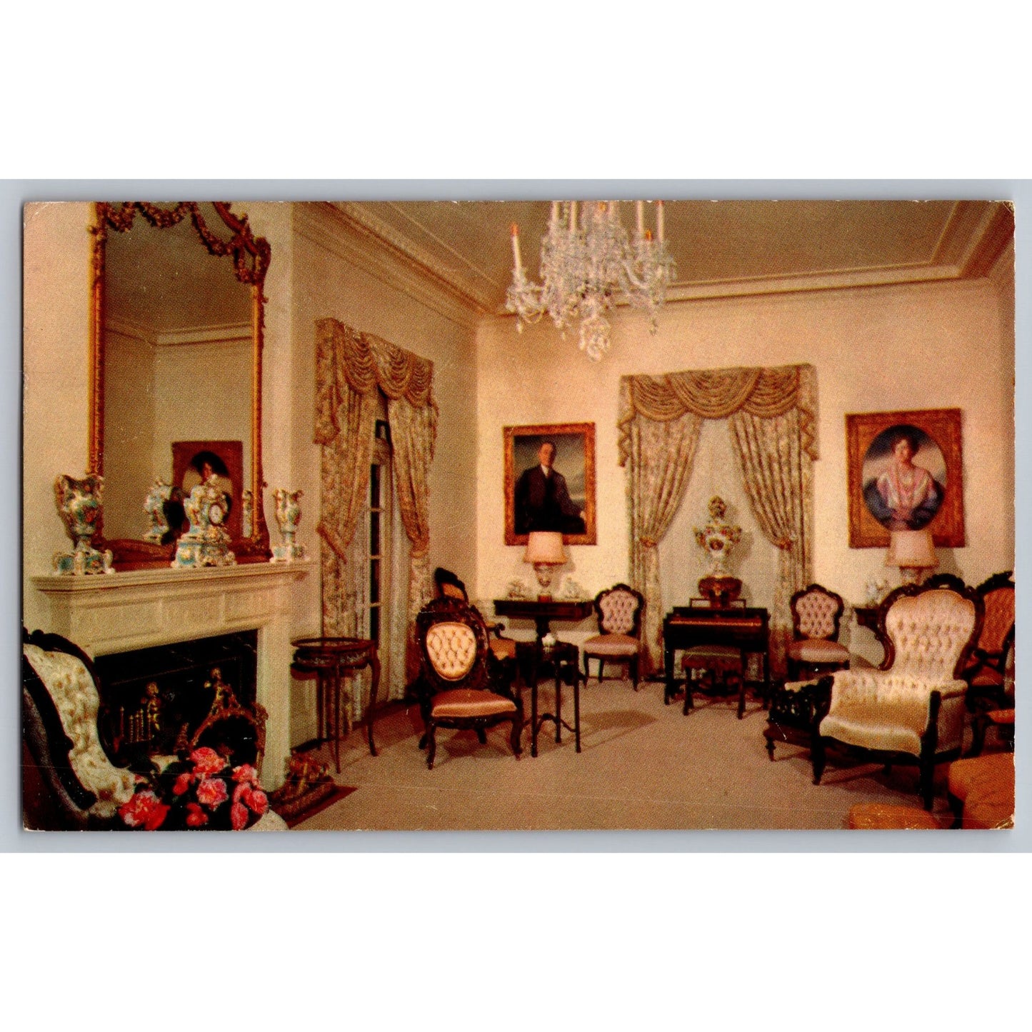 Mobile AL Alabama Bellingrath Gardens 1950s Chrome Postcard Used