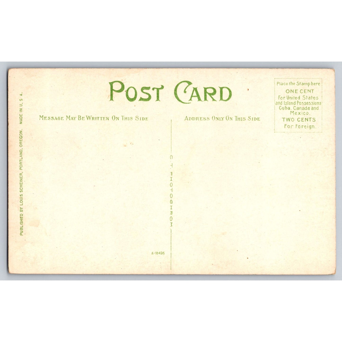 Portland OR Oregon Rooster Rock Columbia River Divided Back Postcard Unused