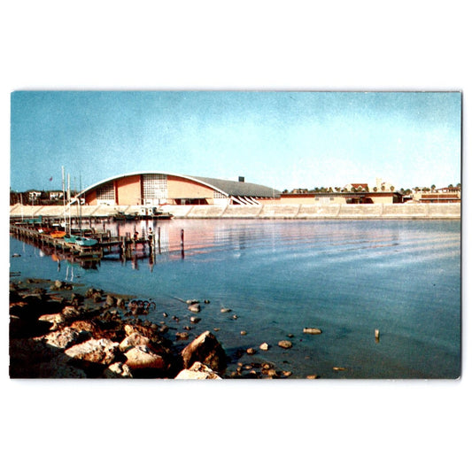 Corpus Christi TX Texas Municipal Auditorium Quonset-Hut Chrome Postcard