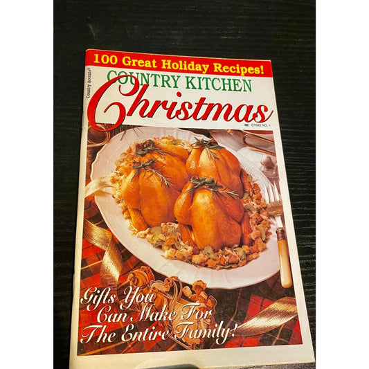 Country Kitchen Cookbook Booklet Christmas 1994 Holiday Recipes GCR Publishing