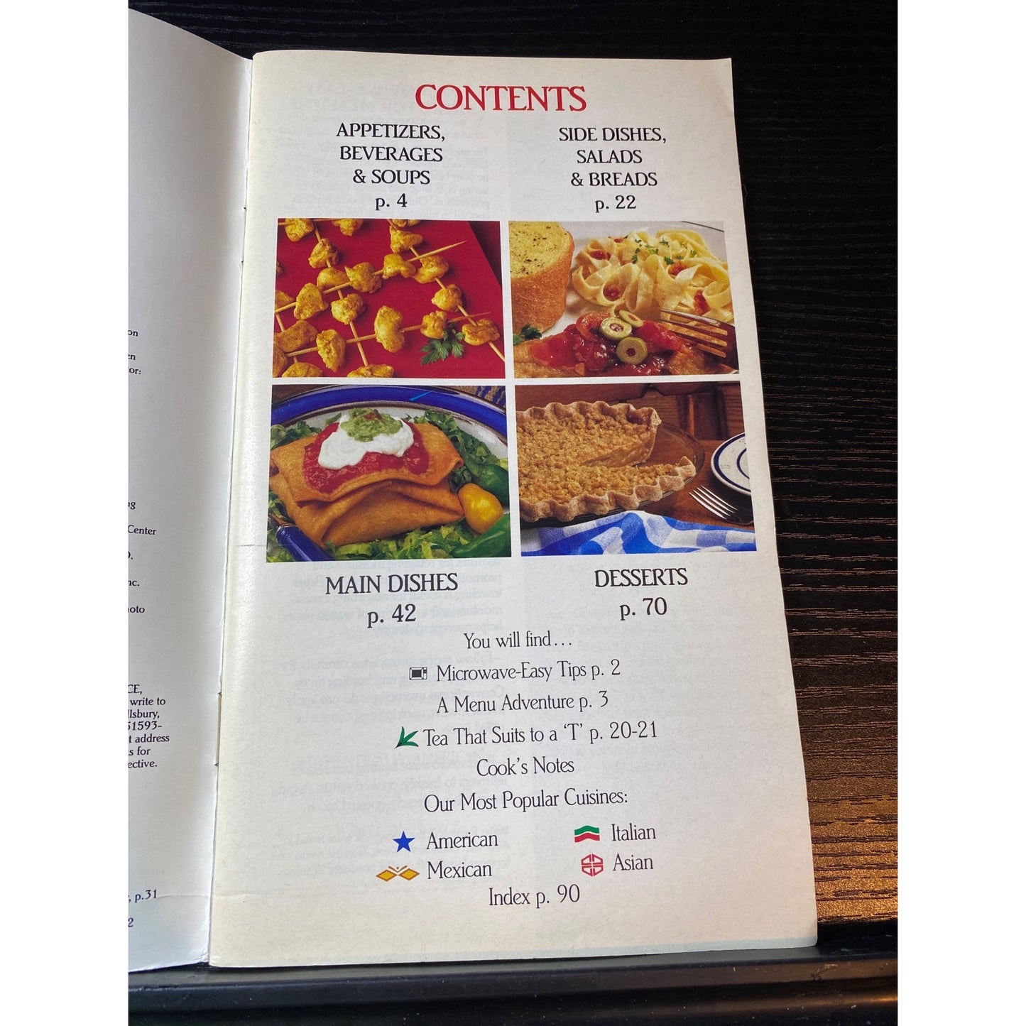 Pillsbury Classic Cookbook Booklet Everyones Favorite Foods 1984
