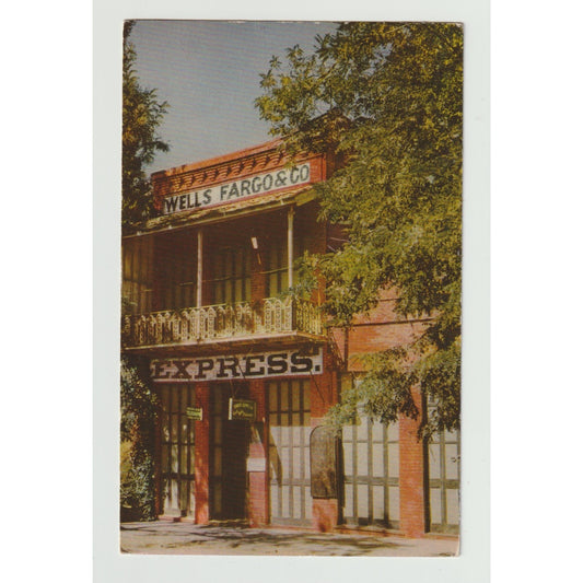 Sonora CA California Wells Fargo Building Chrome Postcard Used