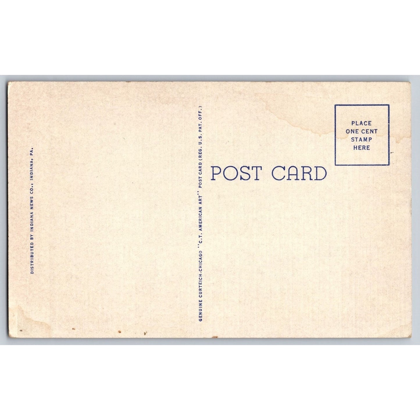 Postcard PA Pennsylvania Indiana High School Postcard White Border Curt Teich