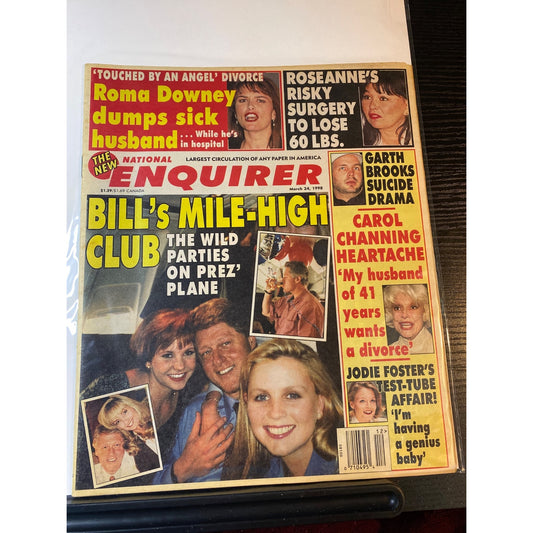 The National Enquirer Mar 24 1998 Bill Clinton Mile-High Club Garth Brooks