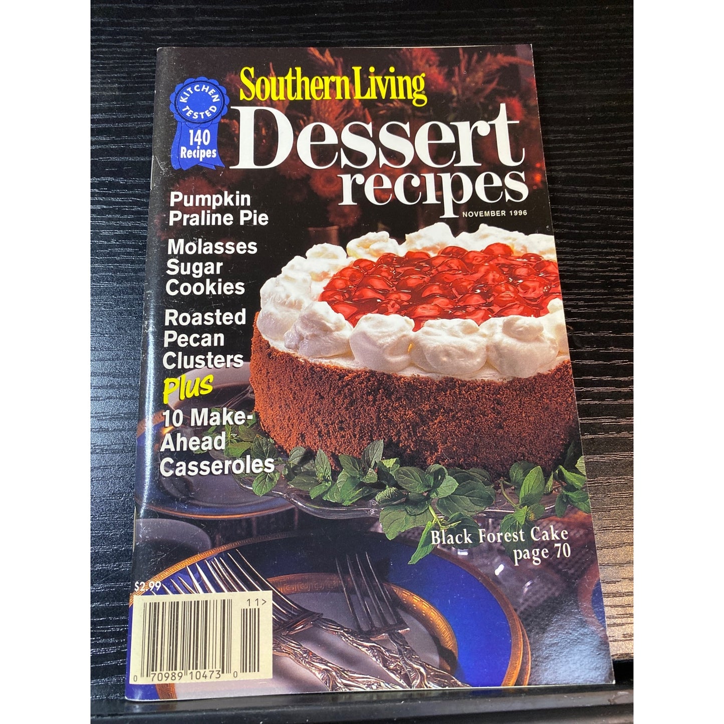 Southern Living Dessert Cookbook Booklet Nov 1996 Pumpkin Praline Pie