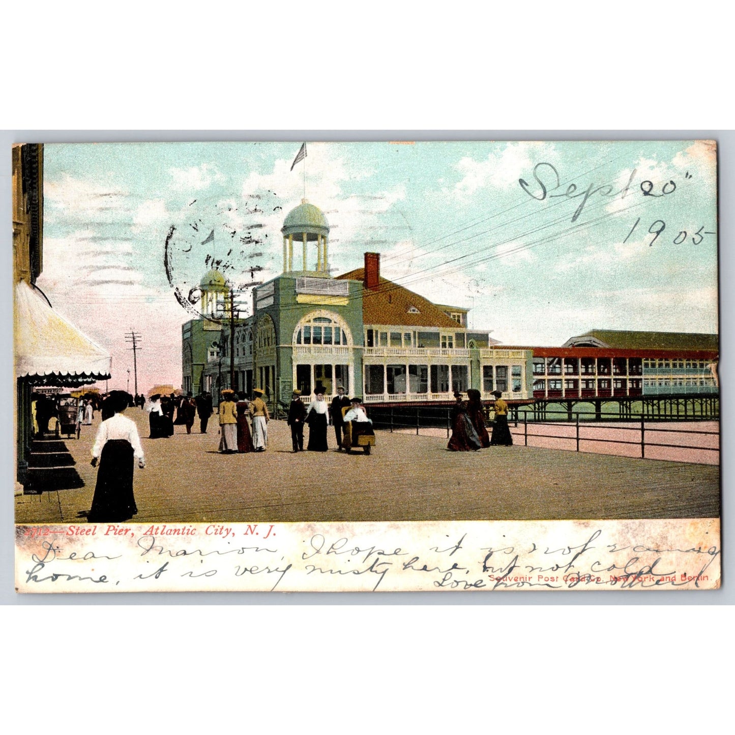 Atlantic City NJ New Jersey Steel Pier 1905 Undivided Back Postcard
