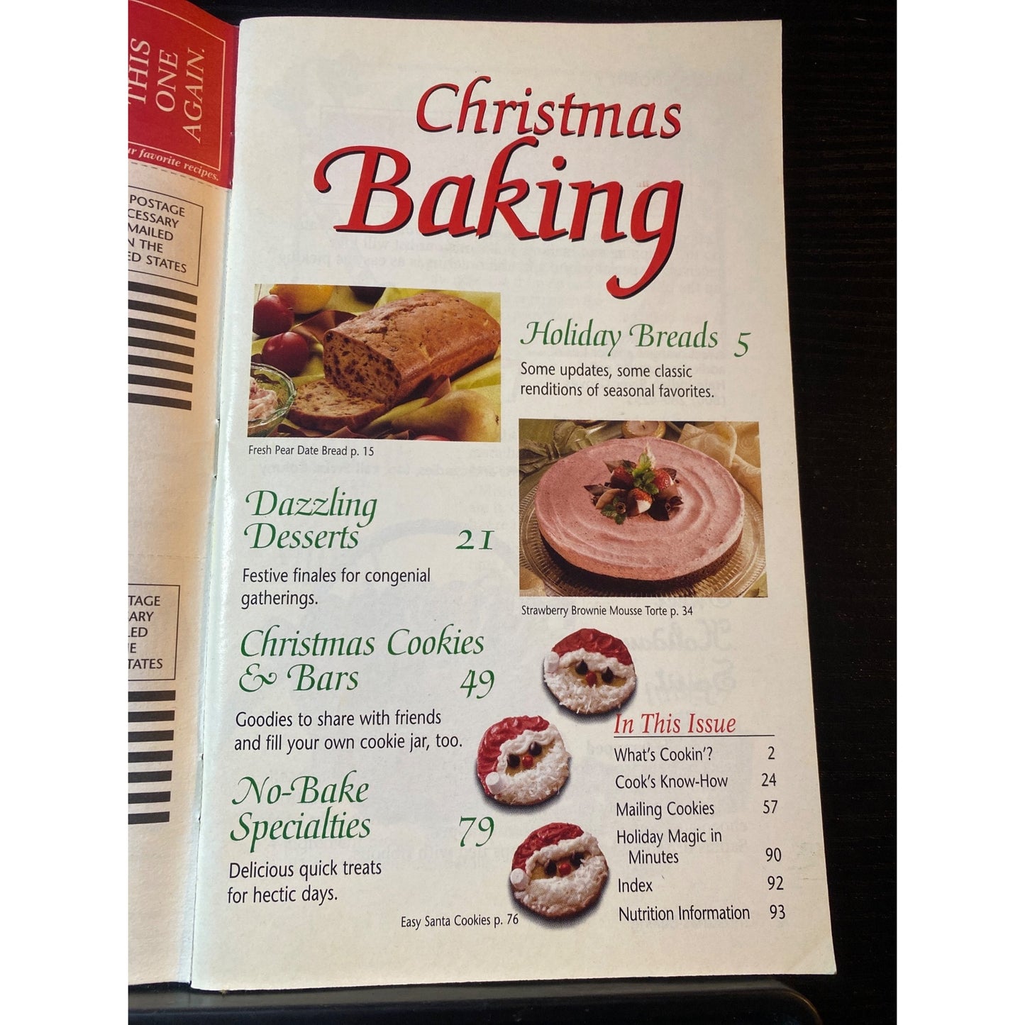 Pillsbury Classic Christmas Baking Cookbook Booklet 1997 Cookies Breads Desserts