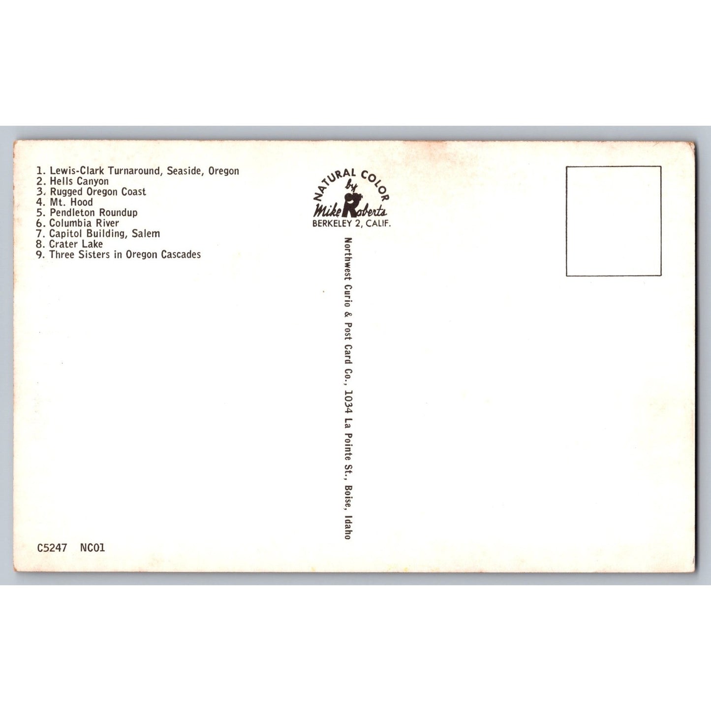 Postcard OR Oregon 10 Multi Views and Map Chrome Unused
