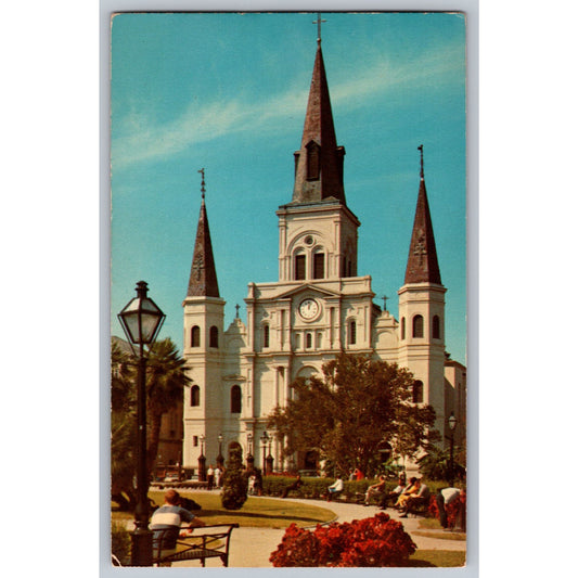 New Orleans LA Louisiana St Louis Cathedral Chrome Postcard Grant Robertson 1966