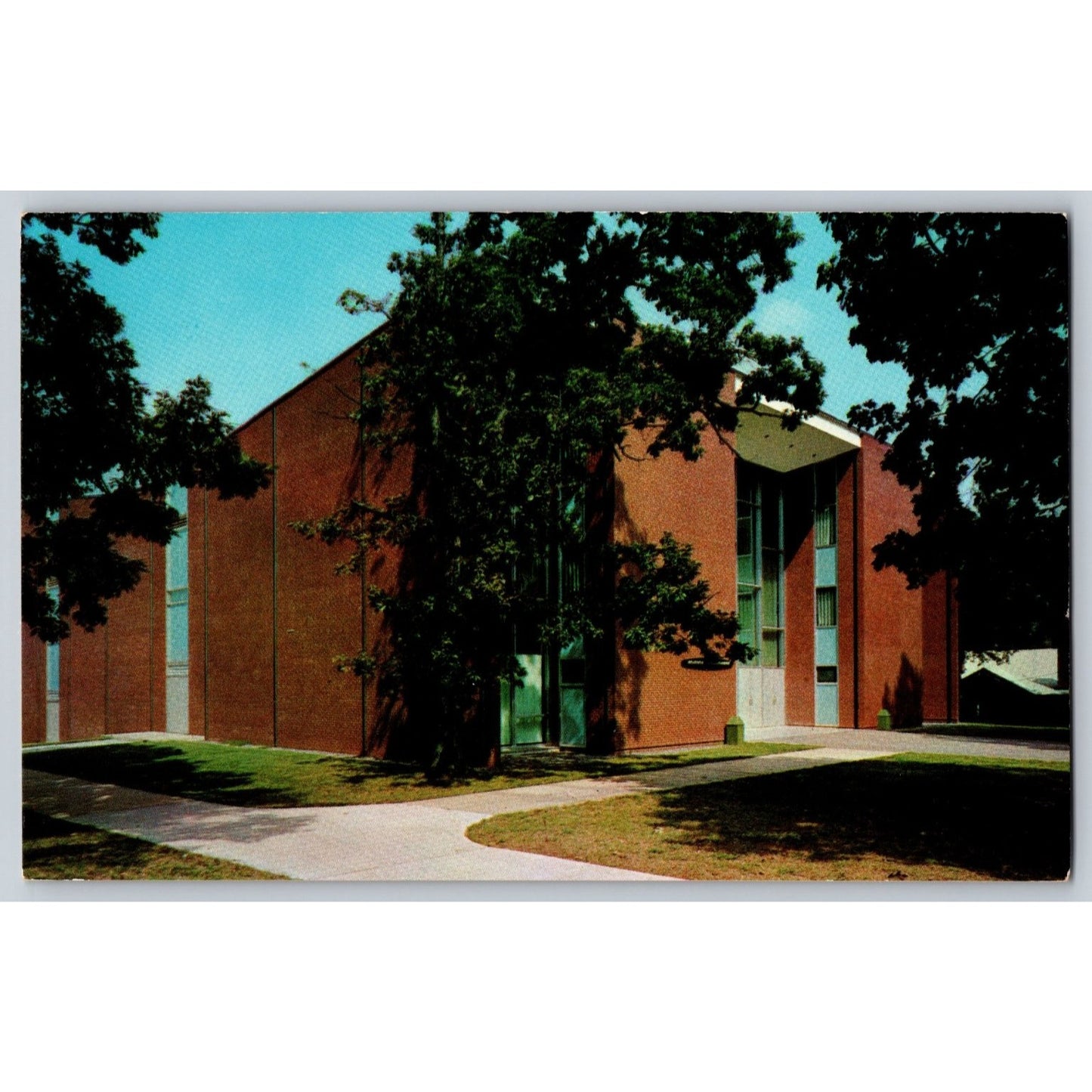 Hickory NC North Carolina Lenoir Rhyne College Monroe Auditorium Chrome Postcard