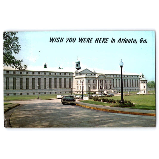 Postcard GA Georgia Atlanta Federal Penitentiary Chrome Unused