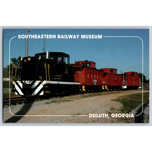 Duluth GA Georgia Southeastern Railway Train Railroad Museum Chrome Postcard