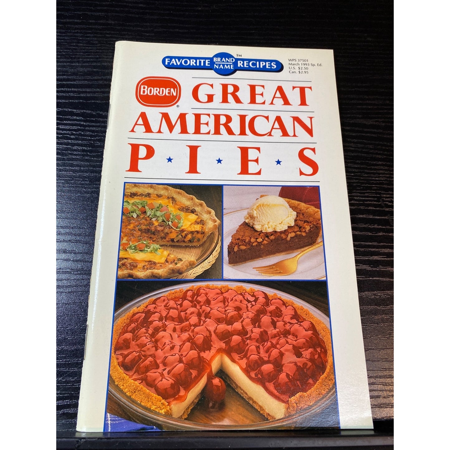 Favorite Name Brand Recipes Mar 1993 Borden Great American Pies Cookbook Booklet