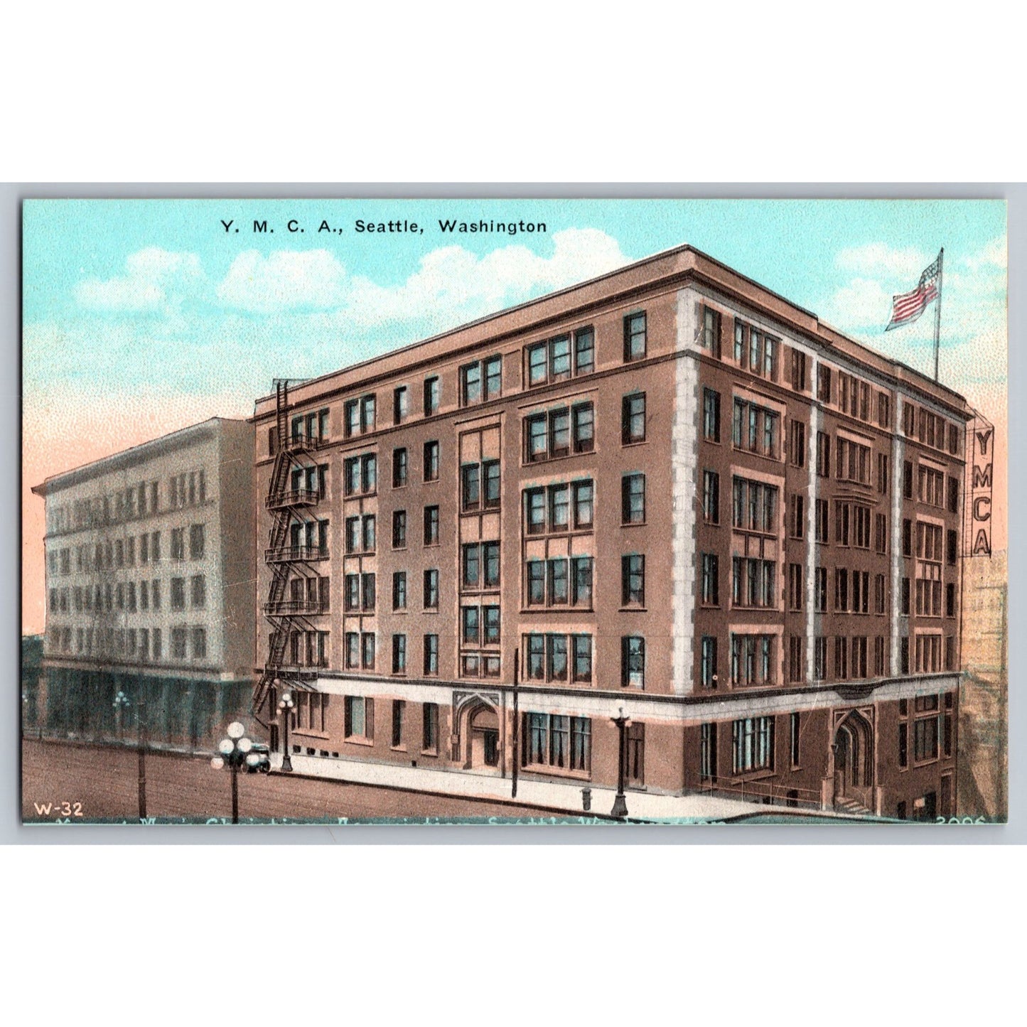 Seattle WA Washington YMCA Early 1900s Postcard Pacific Novelty Co.