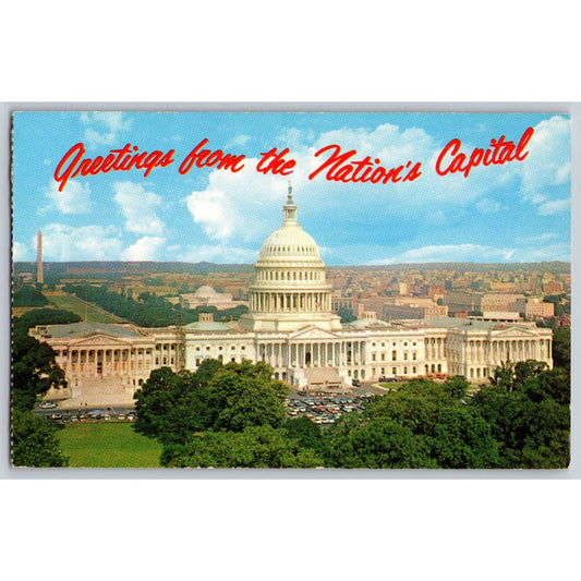 Washington DC Nation's Capitol Building Chrome Postcard Unused Capsco